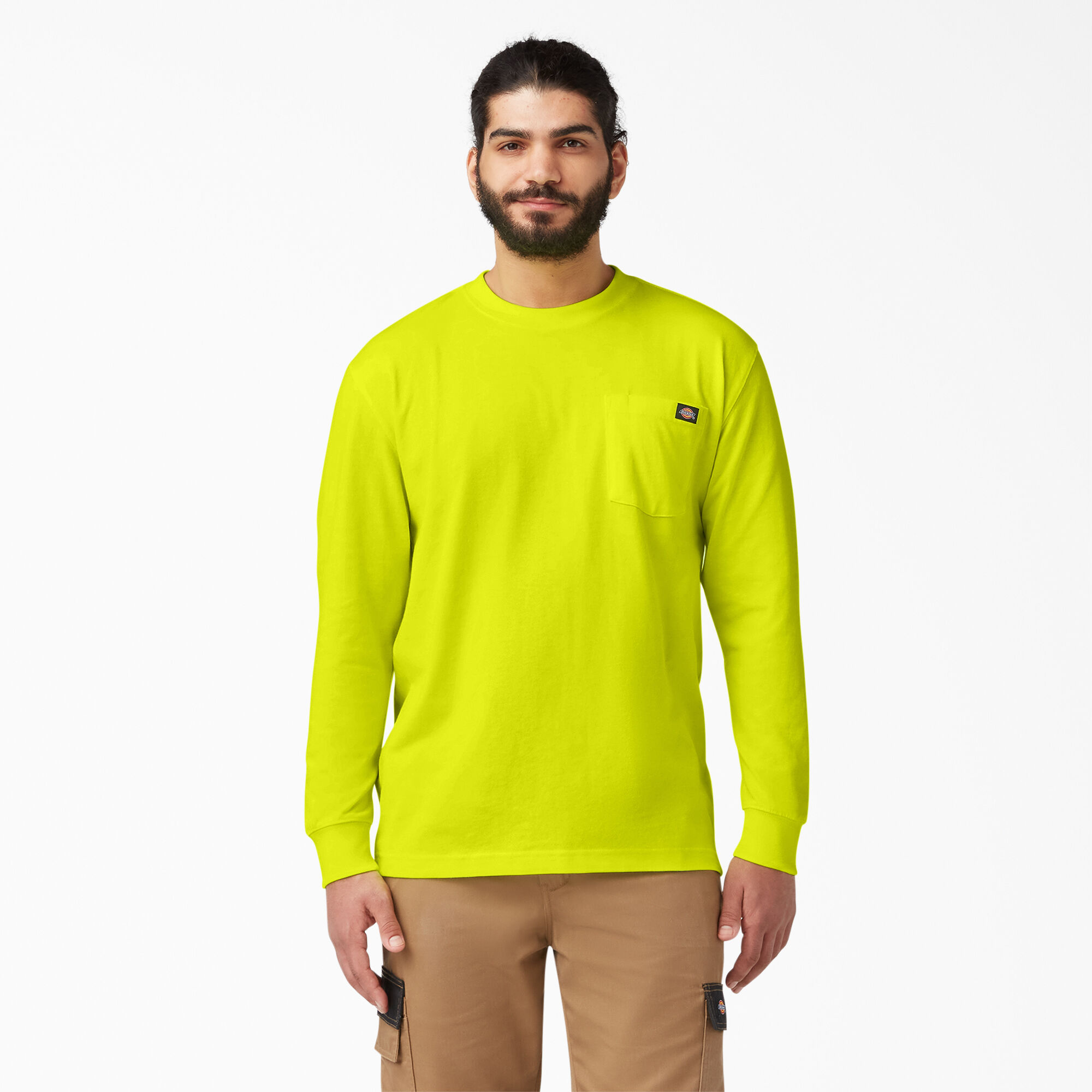 Long Sleeve Heavyweight Neon Crewneck Men s shirts Dickies