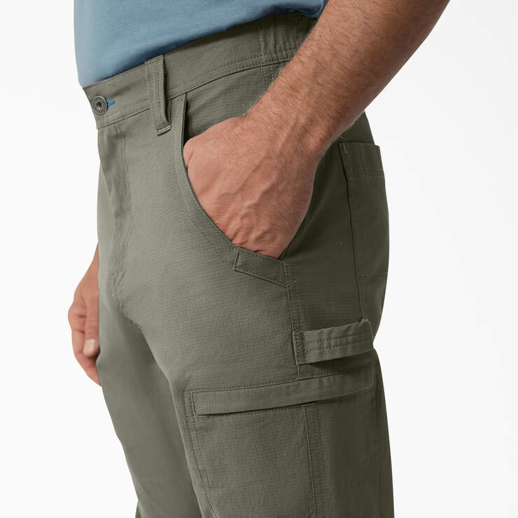 Cooling Regular Fit Ripstop Cargo Pants - Moss Green (MS) image number 6