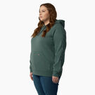 Women&#39;s Plus Heavyweight Logo Sleeve Hoodie - Lincoln Green &#40;LN&#41;