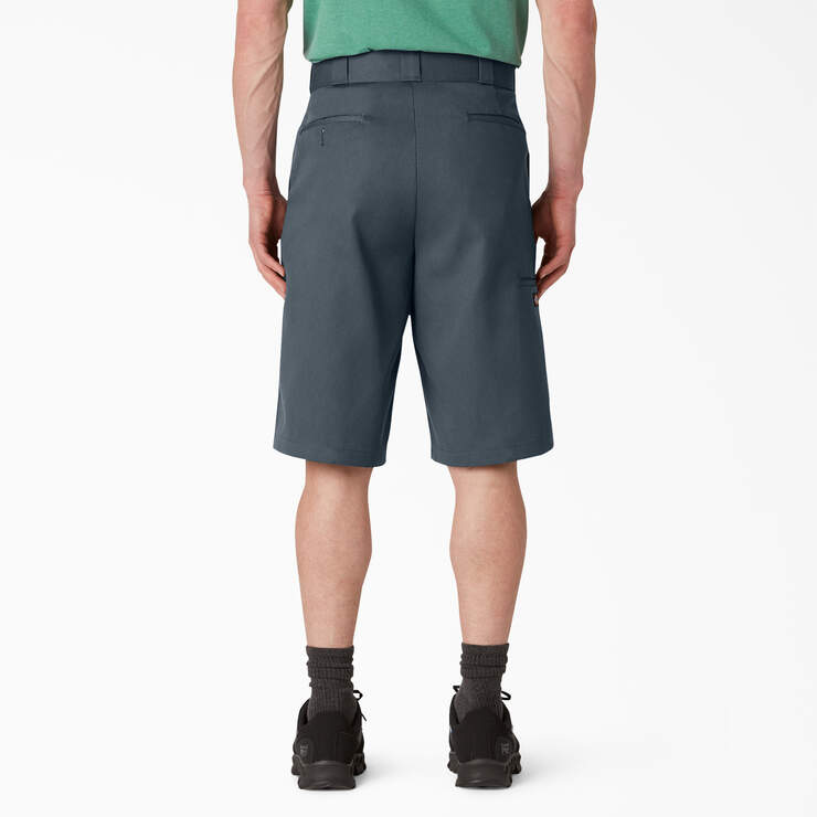 Loose Fit Flat Front Work Shorts, 13" - Diesel Gray (YG) image number 2