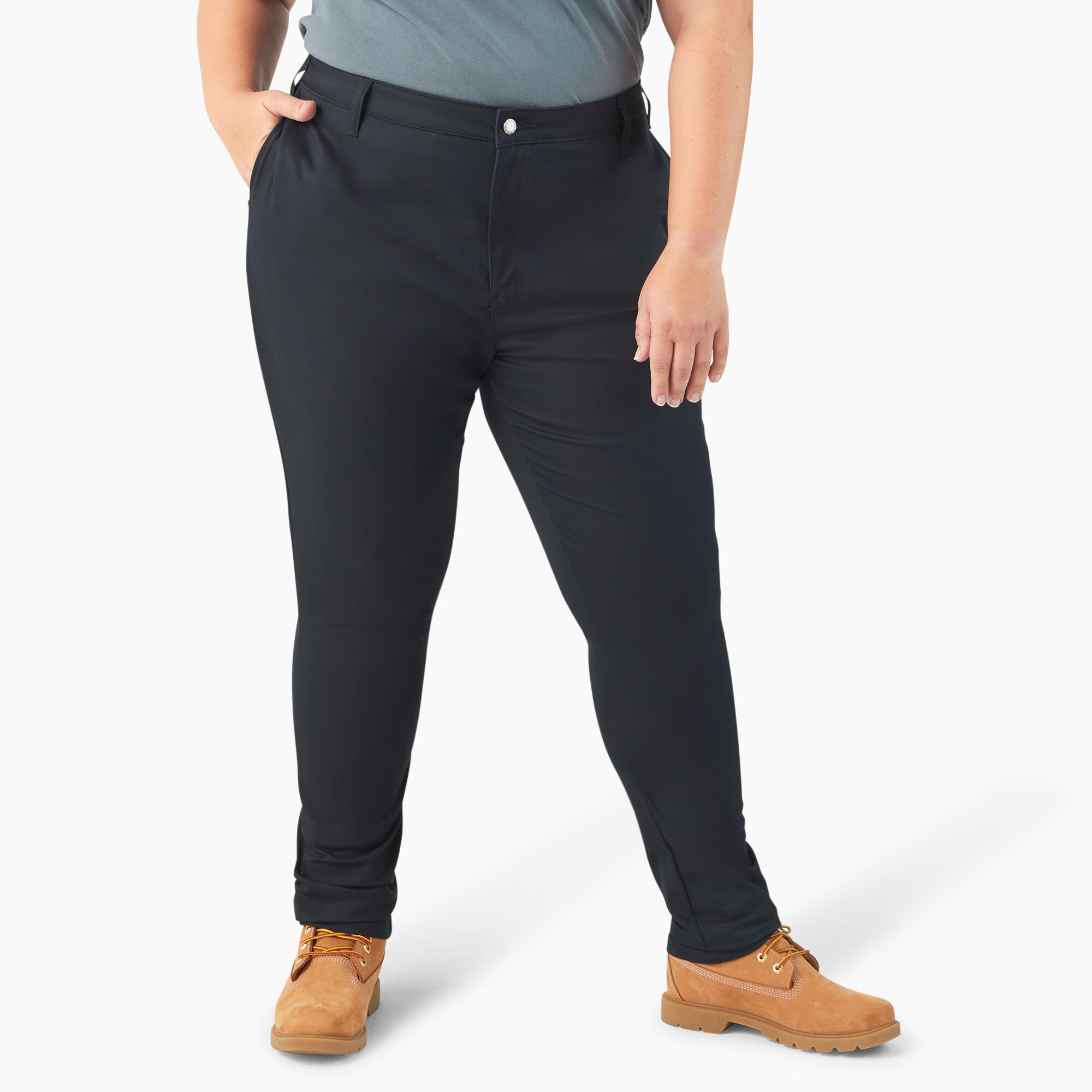 Skinny leg work pants womens cheap