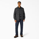 Water Repellent Fleece-Lined Duck Shirt Jacket - Black &#40;BK&#41;