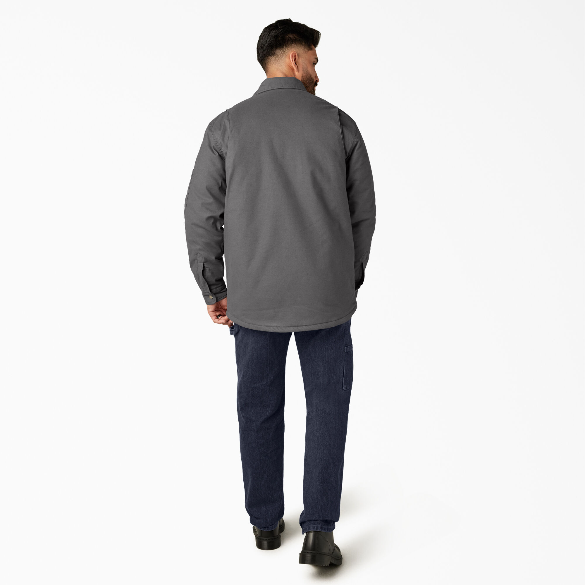 Water Repellent Fleece Lined Duck Shirt Jacket