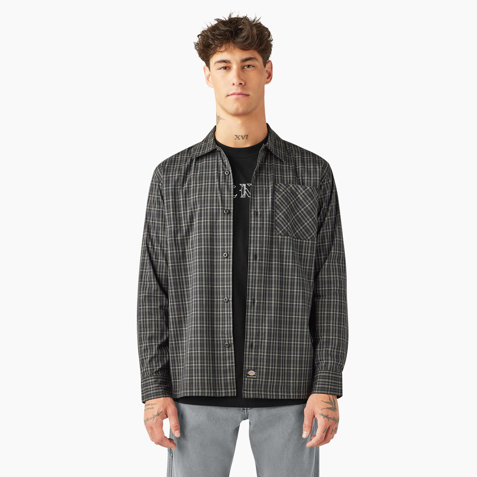 Plaid trim buttoned up casual blouse discount