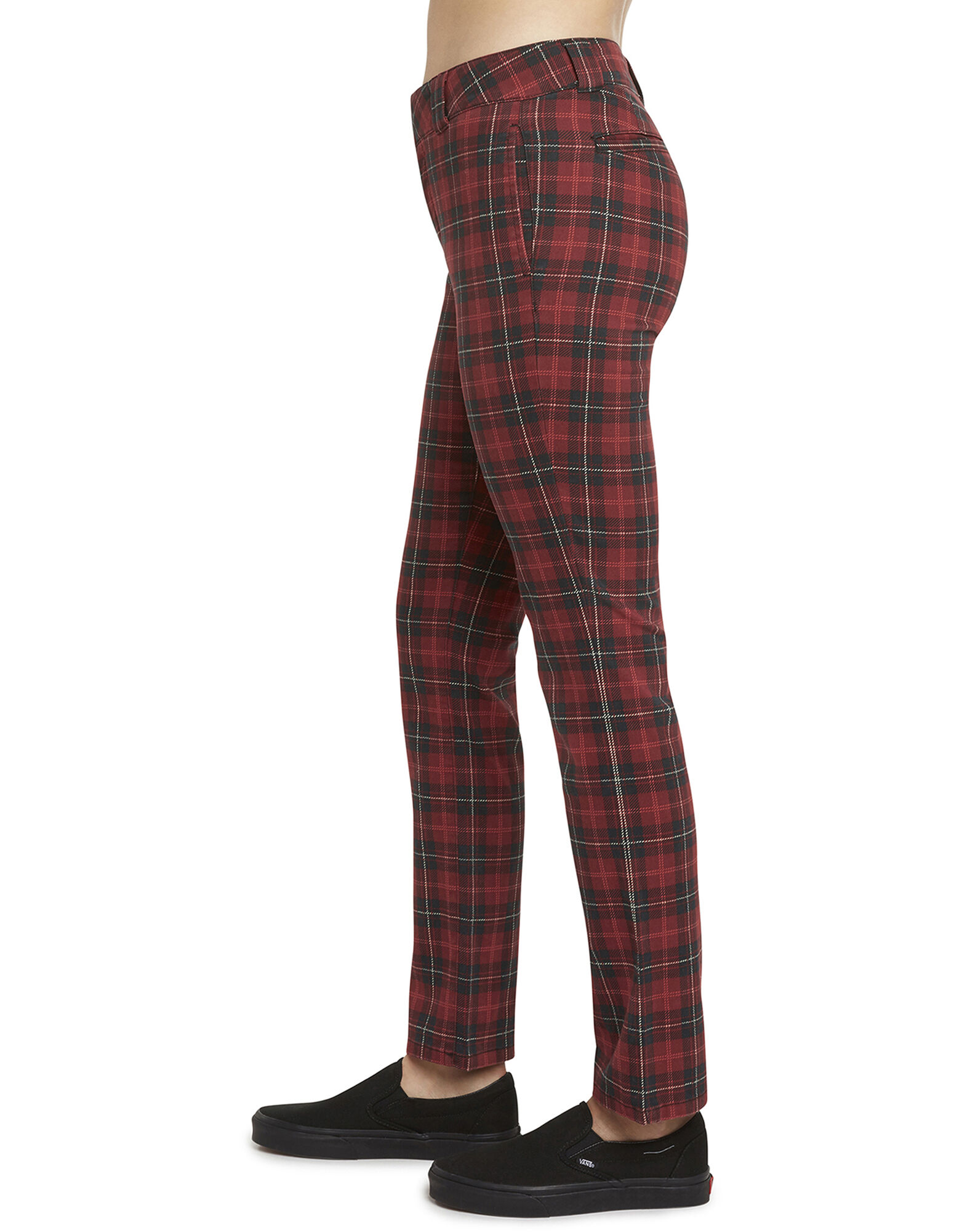 Dickies Girl Juniors Scottish Tartan Straight Work Pants
