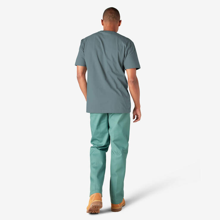 Heavyweight Short Sleeve Pocket T-Shirt - Smoke Blue (BM) image number 6