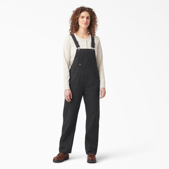 Women&#39;s Relaxed Fit Bib Overalls - Rinsed Black &#40;RBK&#41;