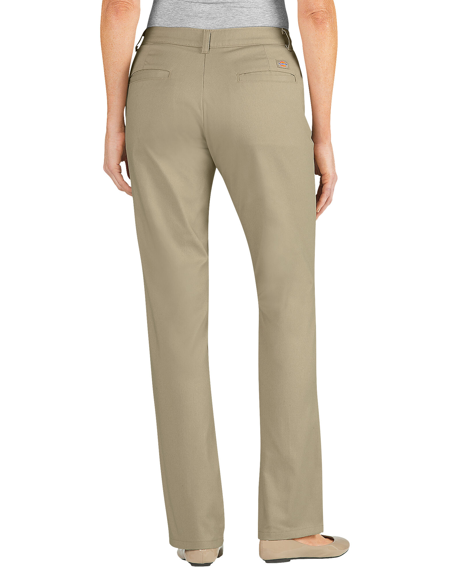Women's Premium Curvy Straight Flat Front Pants Desert Khaki | Womens ...