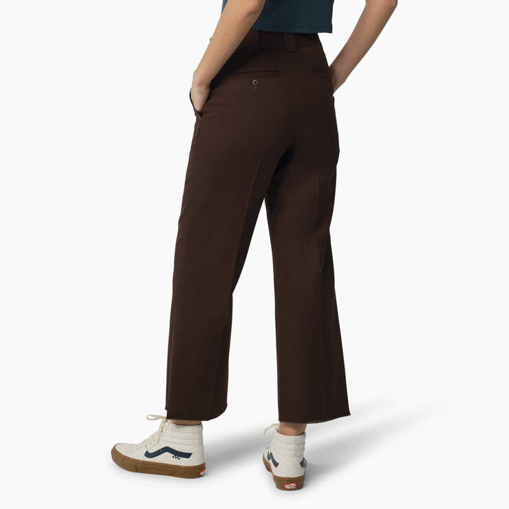 Women's Regular Fit Cropped Pants - Rinsed Chocolate Brown (RCB) image number 2