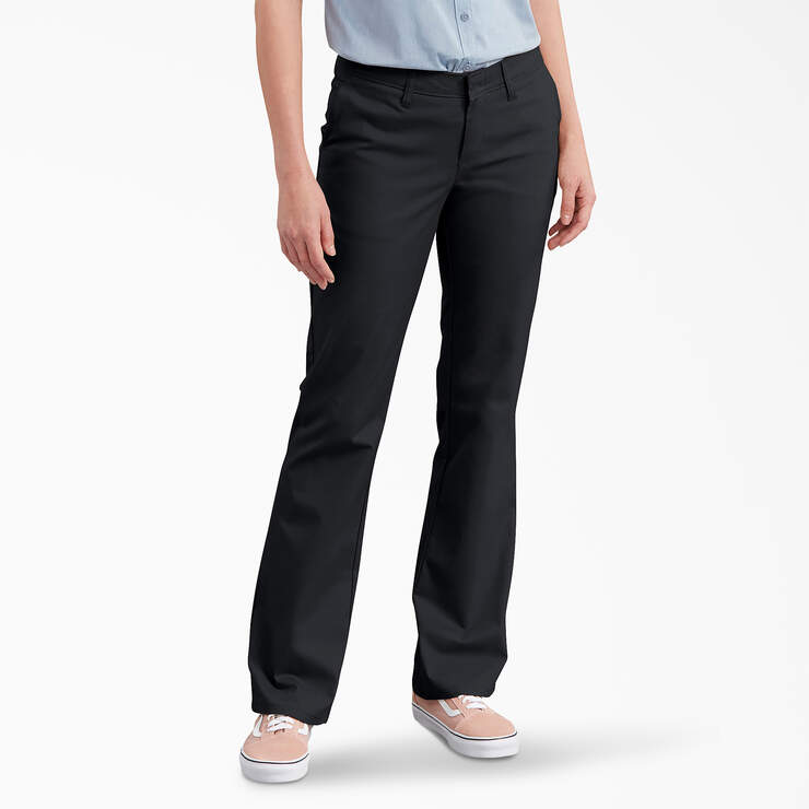 Women's FLEX Slim Fit Bootcut Pants - Black (BK) image number 1
