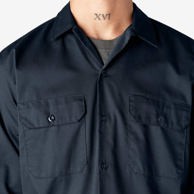 Long Sleeve Work Shirt - Dark Navy (DN) image number 14