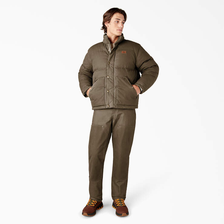Lucas Fully Waxed Puffer Jacket - Acorn (AC2) image number 5