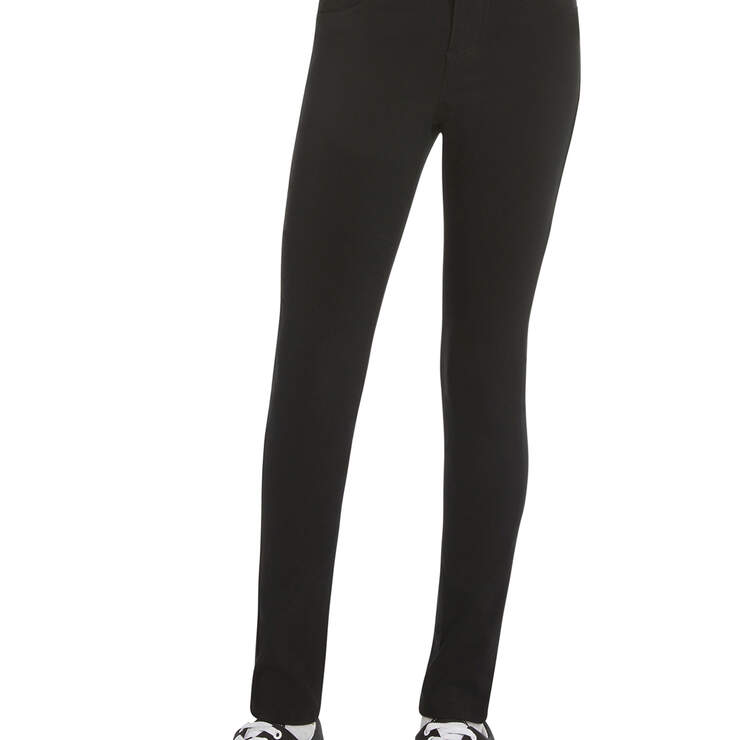Dickies Girl Youth 5-Pocket Super Skinny Pants, 7-16 - Black (BLK) image number 1