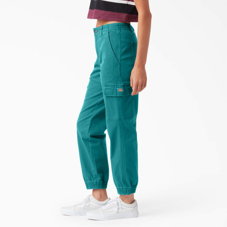 Women's High Rise Fit Cargo Jogger Pants - Deep Lake (DL2) image number 3