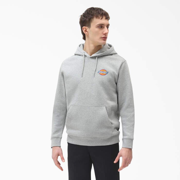 Fleece Embroidered Chest Logo Hoodie - Heather Gray (HG) image number 1