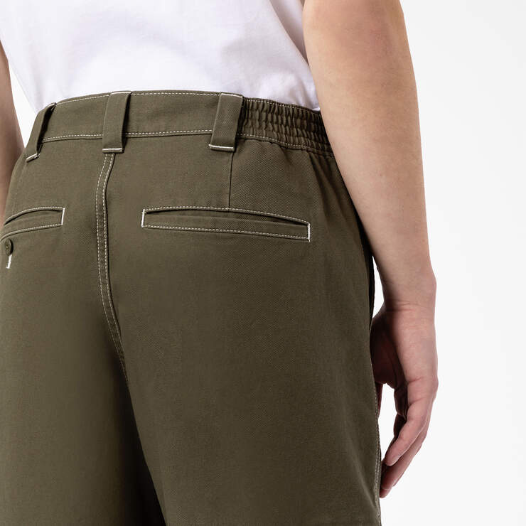 Florala Relaxed Fit Double Knee Pants - Military Green (ML) image number 6