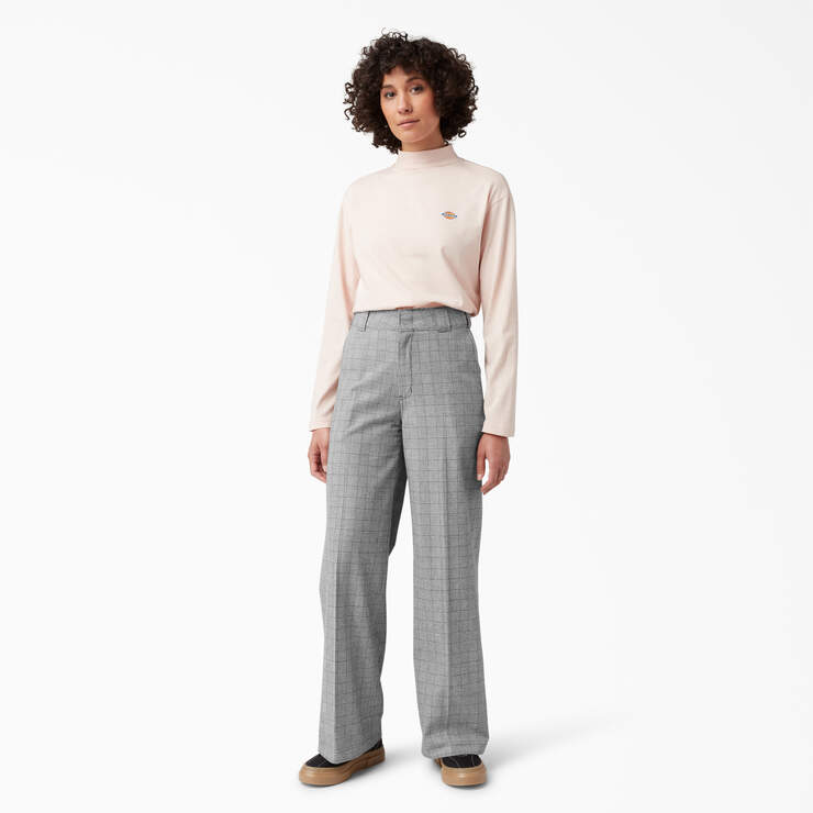 Women's Bakerhill High Rise Wide Leg Pants - Brown Plaid (BP3) image number 4