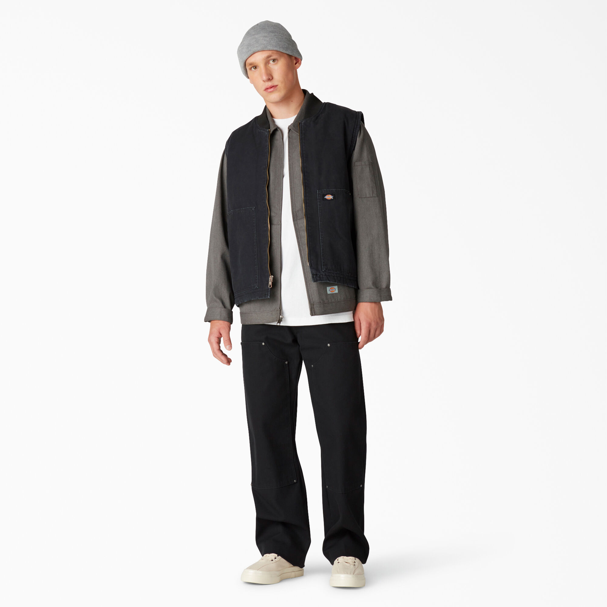 Stonewashed Duck High Pile Fleece Lined Vest - Dickies US