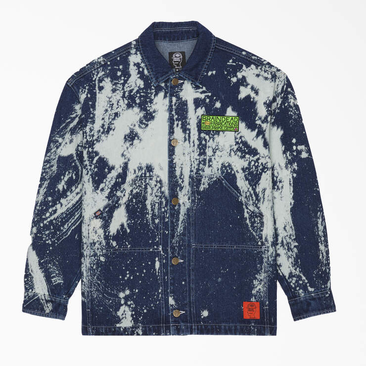 Brain Dead Bleached Denim Jacket - Bleached Indigo Blue (BNB) image number 2