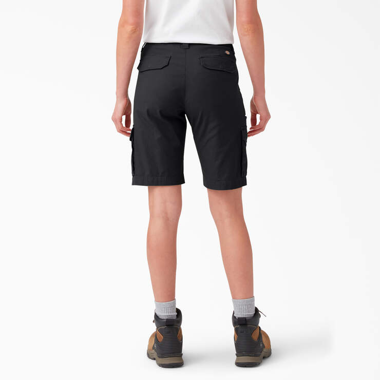 Women's Ripstop Cargo Shorts, 9" - Black (BKX) image number 2