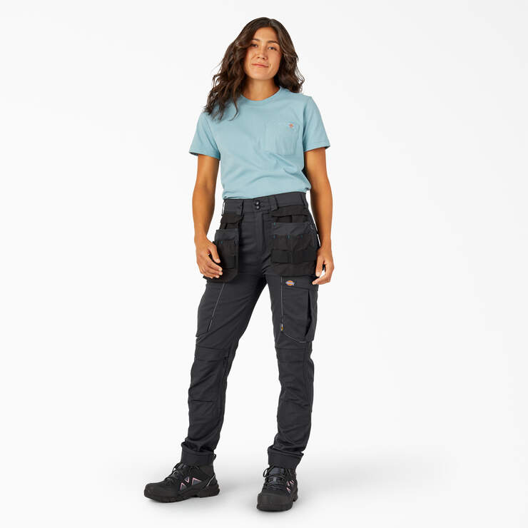 Women's FLEX Relaxed Fit Work Pants - Black (BK) image number 4