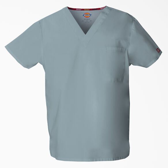 Unisex EDS Signature V-Neck Scrub Top - Gray (GY)