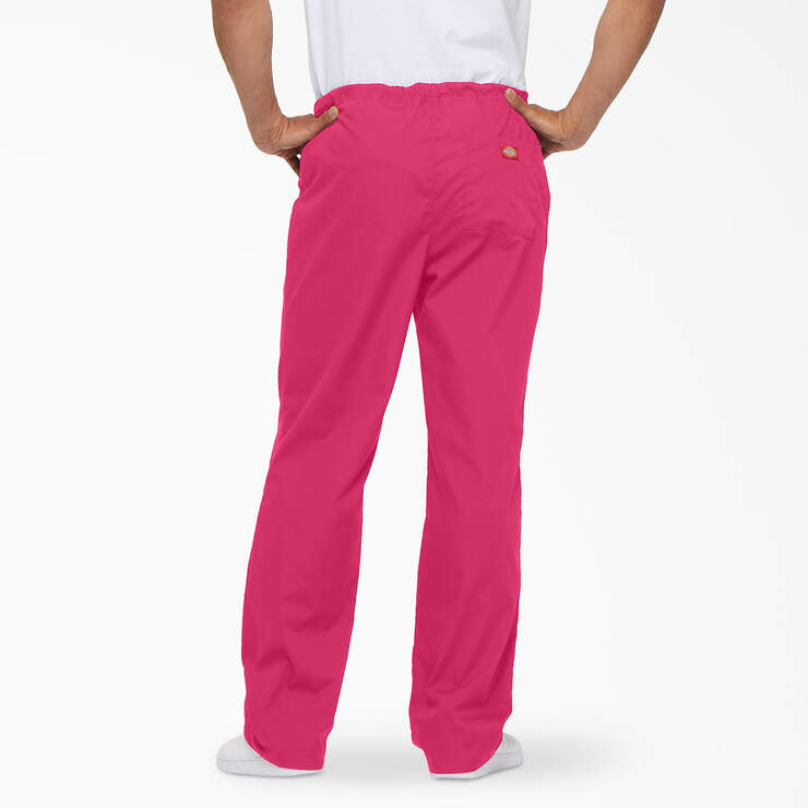 Unisex EDS Signature Scrub Pants - Hot Pink (HPK) image number 2