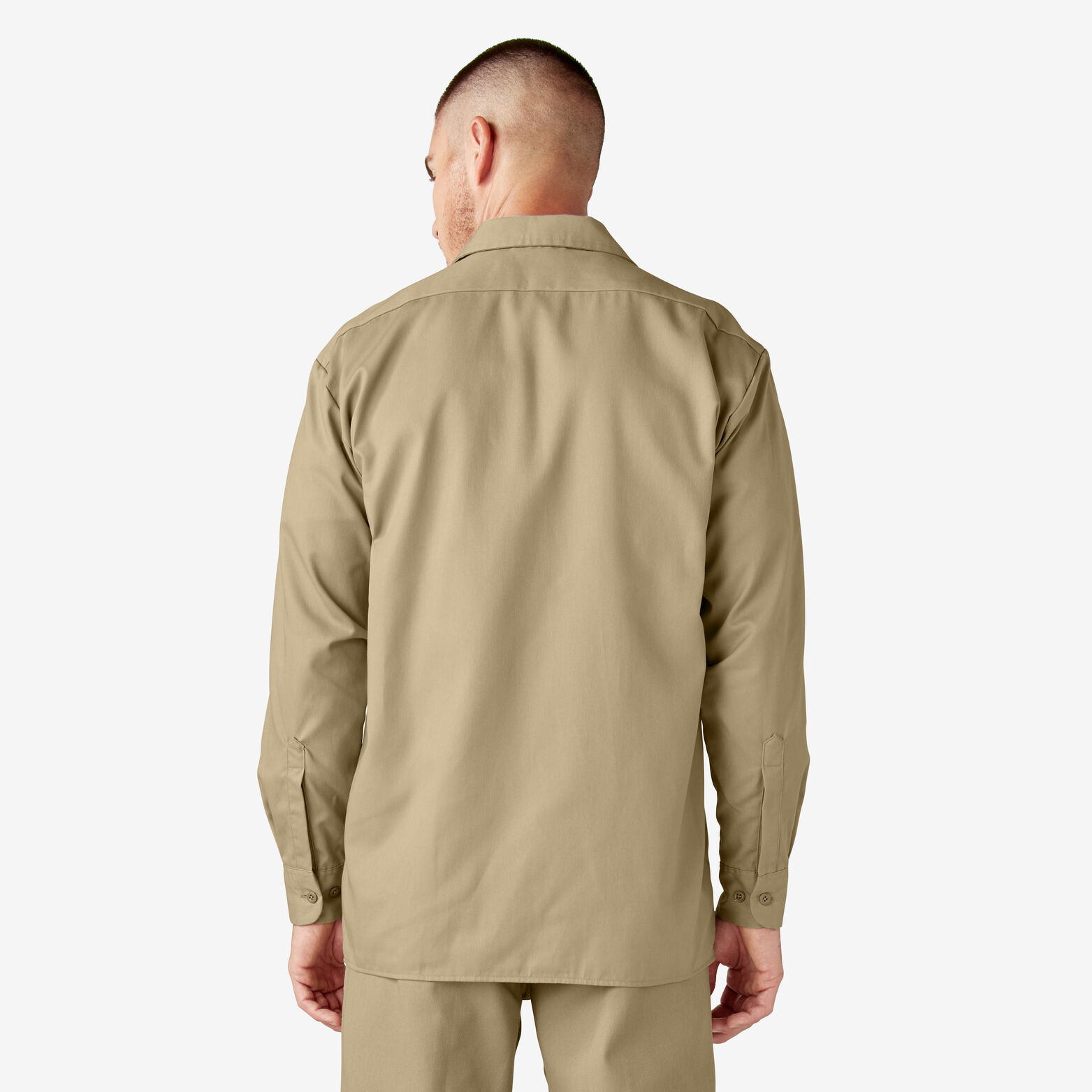 Long Sleeve Work Shirt , Military Khaki M | Mens Shirts | Dickies