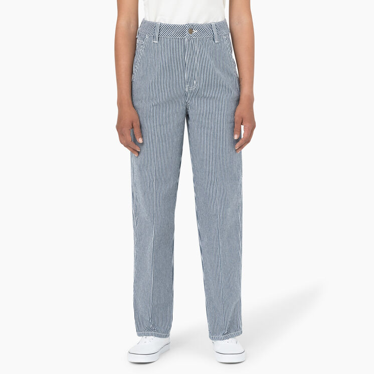 Women&#39;s Hickory Stripe Pants - Airforce Blue &#40;AF&#41;
