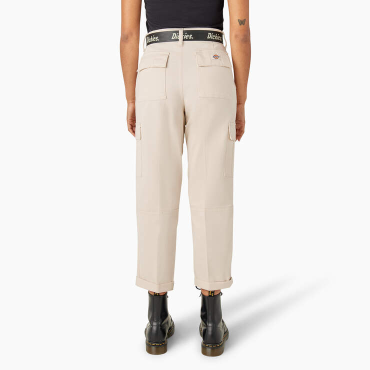 Women's Relaxed Fit Cropped Cargo Pants - Stone Whitecap Gray (SN9) image number 2