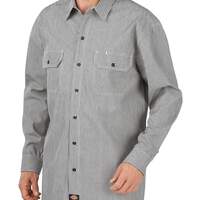Long Sleeve Button-Front Logger Shirt - Hickory Stripe (HS)