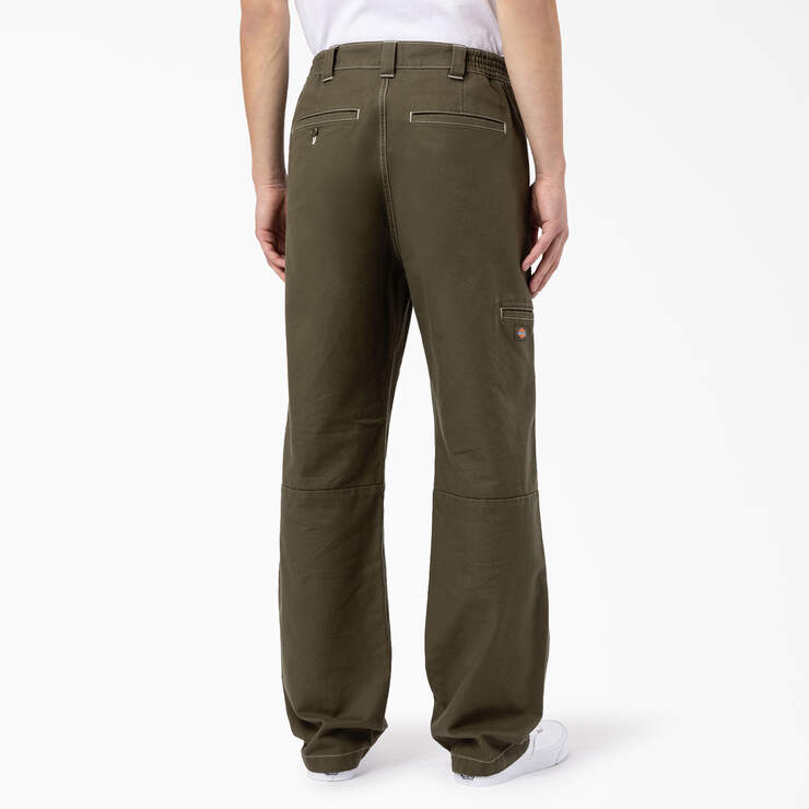 Florala Relaxed Fit Double Knee Pants - Military Green (ML) image number 2
