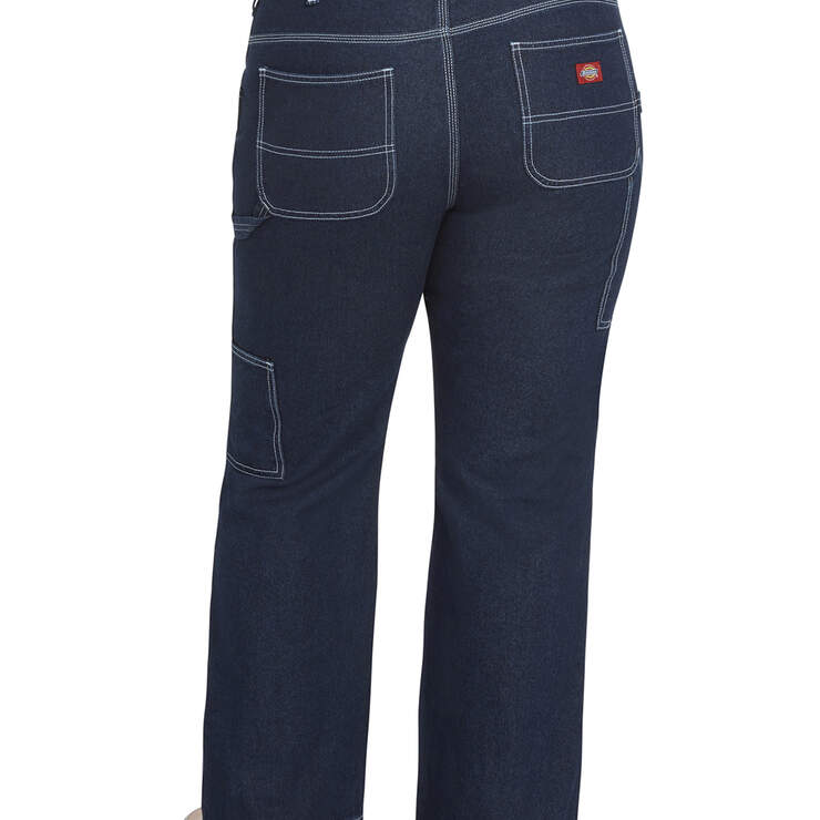 Dickies Girl Juniors' Plus Carpenter Jeans - Dark Denim Wash (DDW) image number 2
