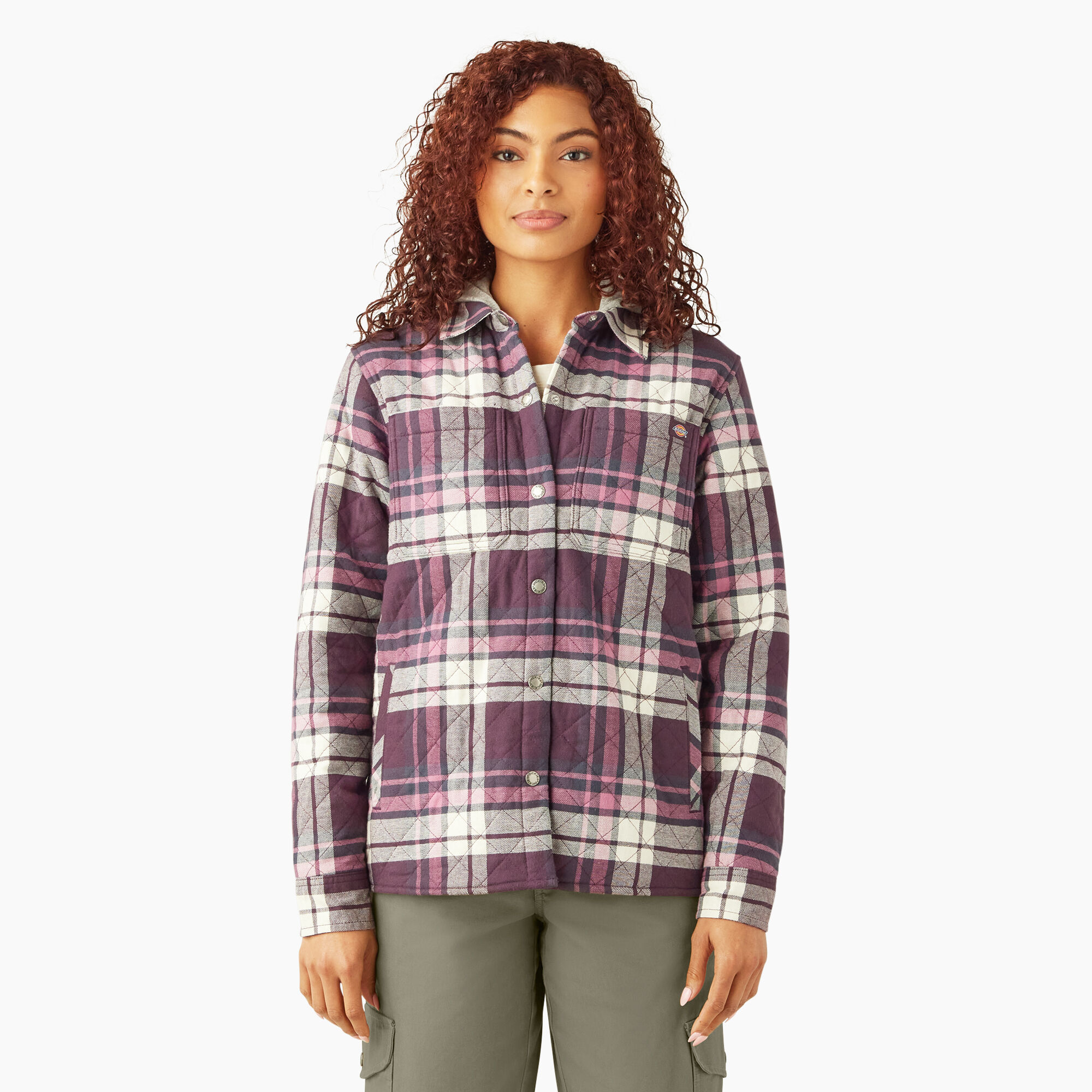 Womens quilted flannel shirt on sale