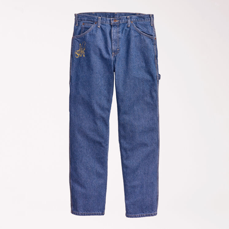 Estevan Oriol x Dickies Relaxed Denim Utility Jeans - Stonewashed Indigo Blue &#40;SNB&#41;