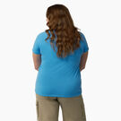 Women&#39;s Plus Cooling Short Sleeve Pocket T-Shirt - Azure Blue &#40;AB2&#41;