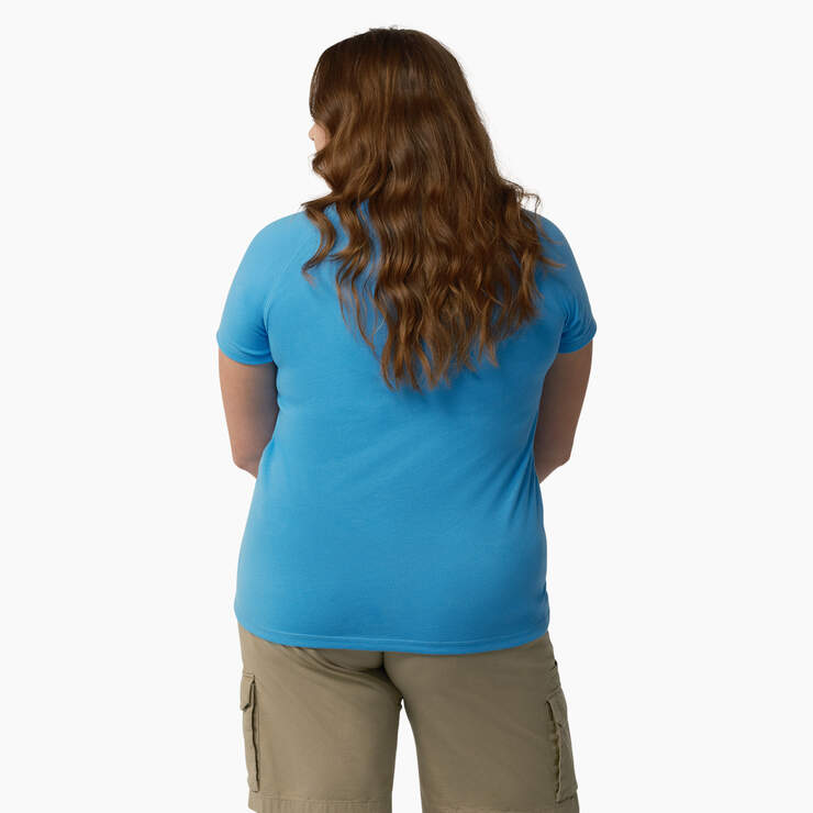 Women's Plus Cooling Short Sleeve Pocket T-Shirt - Azure Blue (AB2) image number 2