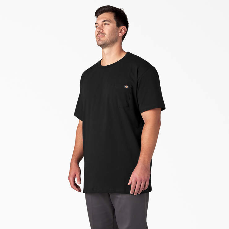 Heavyweight Short Sleeve Pocket T-Shirt - Black (BK) image number 7