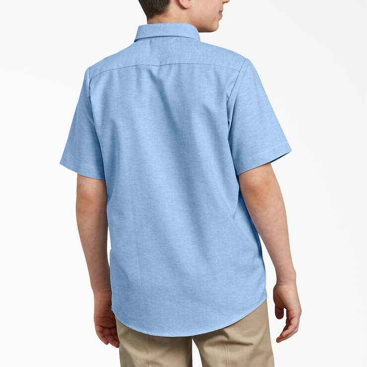 Boys' Short Sleeve Oxford Shirt, 4-20 - Light Blue (LB) image number 2