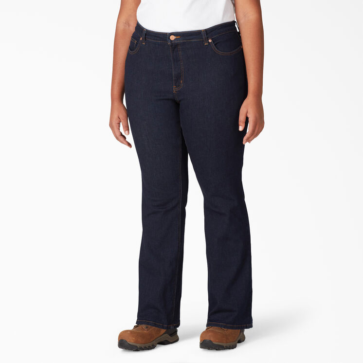 Women&#39;s Plus Perfect Shape Denim Bootcut Jeans - Rinsed Indigo Blue &#40;RNB&#41;