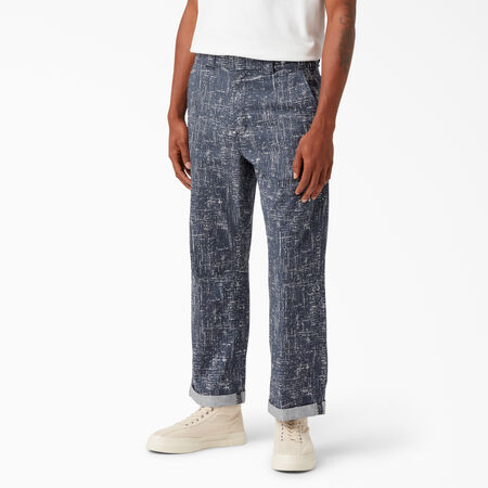 Twill Cuffed Work Pants - Rinsed Navy Crosshatch &#40;R2A&#41;