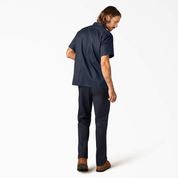 FLEX Slim Fit Short Sleeve Work Shirt - Dark Navy (DN) image number 6