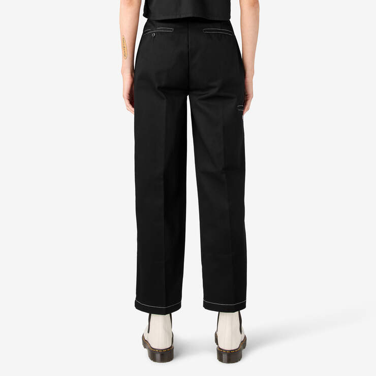 Women’s Relaxed Fit Double Knee Pants - Black (BKX) image number 2