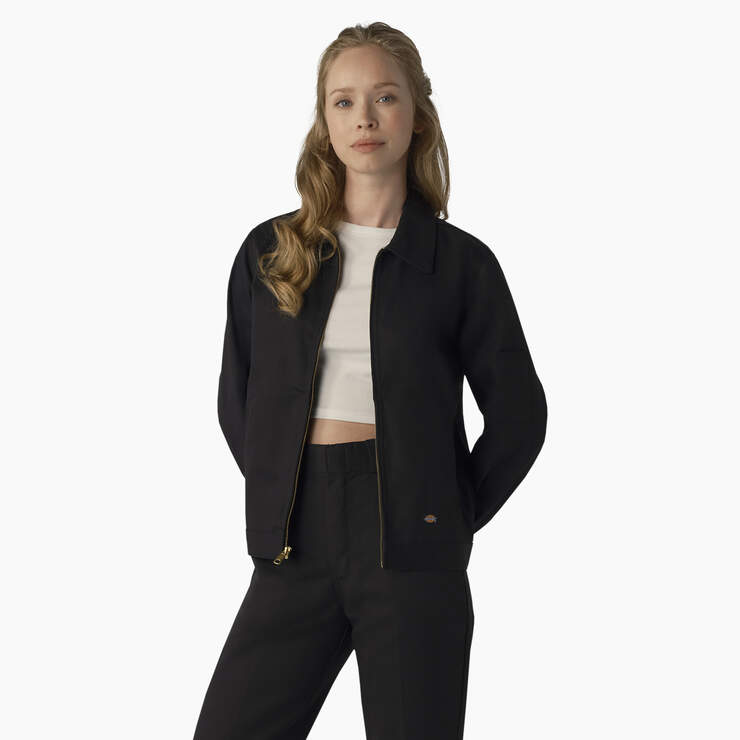 Women's Unlined Eisenhower Jacket - Black (BSK) image number 1