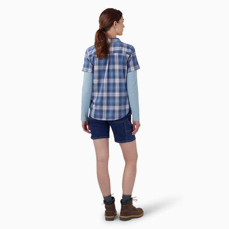 Women’s Plaid Woven Shirt - Coronet Blue Herringbone Plaid (RPH) image number 6