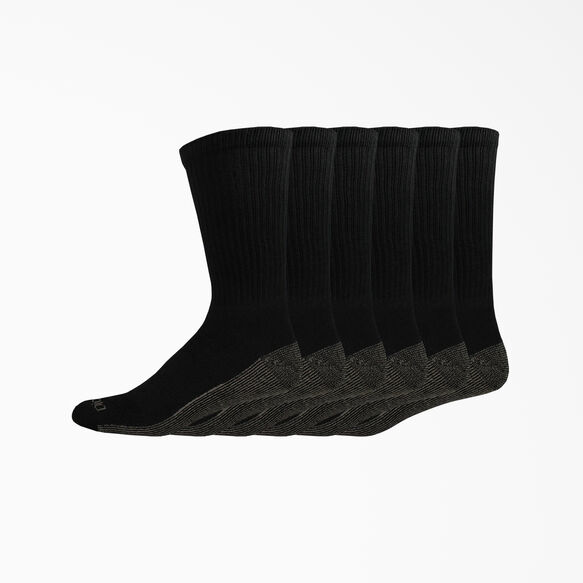 Moisture Control Crew Socks, 6-Pack - Black &#40;BK&#41;