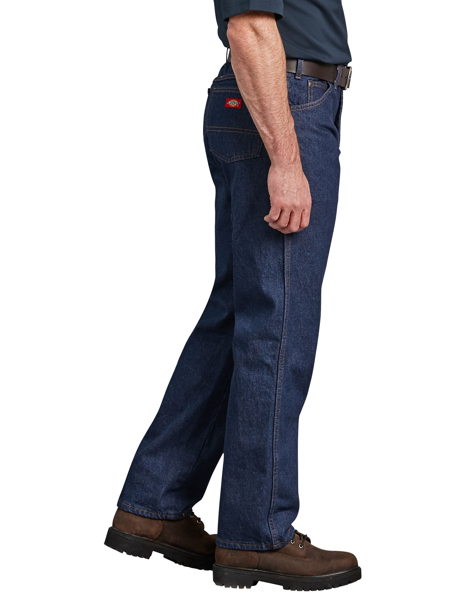 Dickies Jeans Industrial Regular Fit Denim Mens Work Uniform Rinsed Blue C993RNB