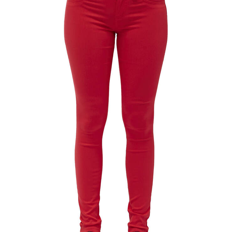 Dickies Girl Juniors' Ultimate Stretch Day to Night Pants - Red (RD) image number 1