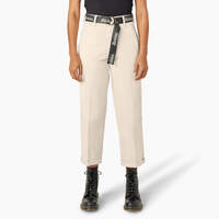 Women's Relaxed Fit Cropped Cargo Pants - Stone Whitecap Gray (SN9)