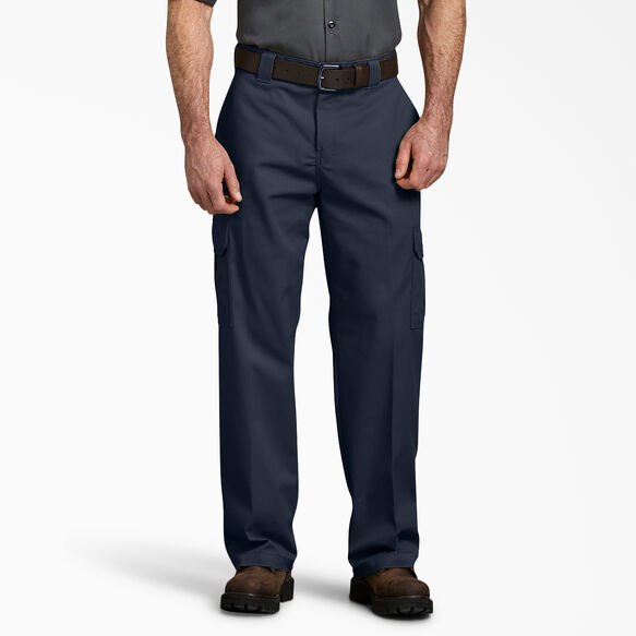 Relaxed Fit Straight Leg Cargo Pants - Dark Navy &#40;DN&#41;